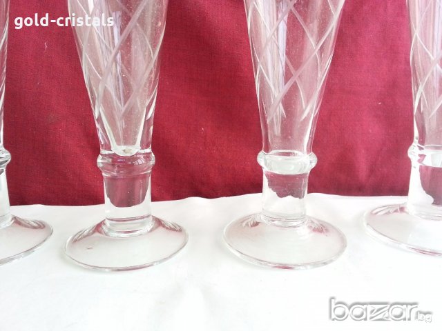 кристални чаши за шампанско гравирани , снимка 7 - Антикварни и старинни предмети - 20026884