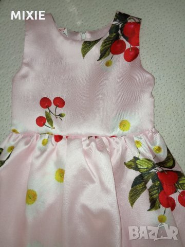 Нова детска рокля с черешки , снимка 4 - Детски рокли и поли - 24409210