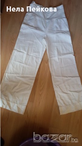 Летен бял панталон и за бременни, снимка 3 - Панталони - 14785134