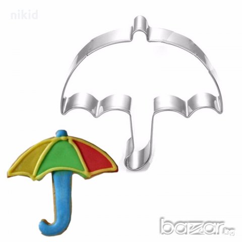 чадър метална форма резец украса бисквитки фондан пита тесто