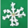 Коледна декорация - снежинка. С възможност за окачване. Изработена от дунапрен и декорирана, снимка 1 - Коледни подаръци - 16204572