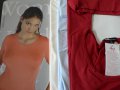  MAP M светлосиня италианска дамска микрофибърна тениска с къс ръкав женски тениски с къси ръкави, снимка 1 - Тениски - 7959266