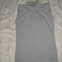 Сиво полу без ръкави L-ka, снимка 1 - Блузи с дълъг ръкав и пуловери - 18987051