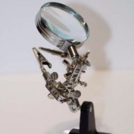 професионална стъклена лупа "Помощна ръка", 3х, 60 мм, немска, внос от Германия, снимка 2 - Други инструменти - 16690483