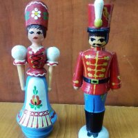 Стари ръчно рисувани Руски кукли, снимка 2 - Антикварни и старинни предмети - 21361268