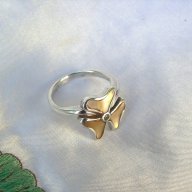 Нежен сребърен дамски пръстен със седеф, снимка 5 - Пръстени - 13569738