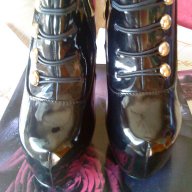черни лачени обувки , снимка 1 - Дамски ежедневни обувки - 11528811