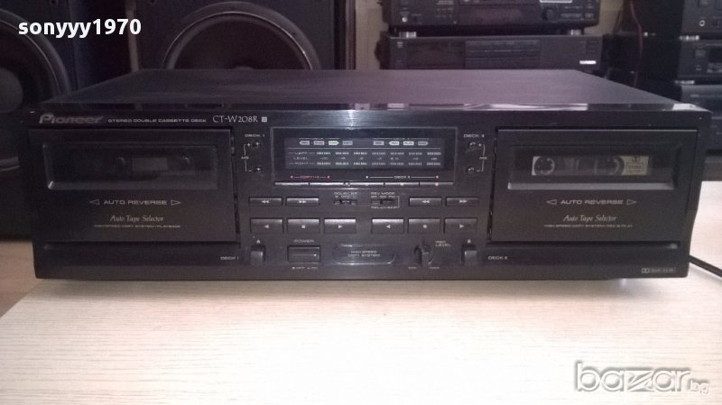 поръчан-Pioneer ct-w208r reverse/dolby bc nr-2 гнезда-внос швеицария, снимка 1