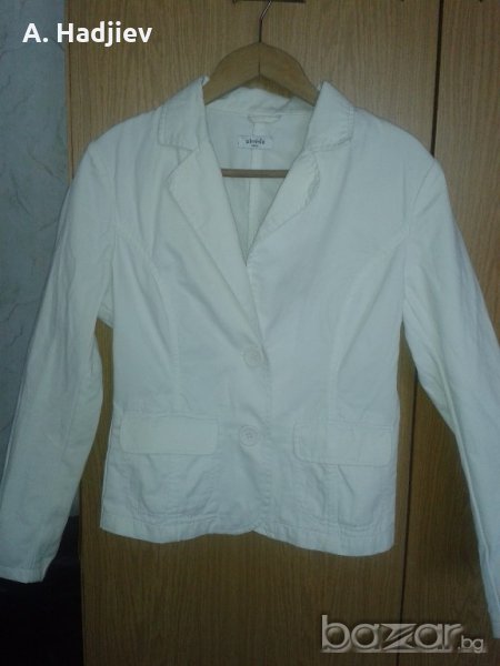 Бяло дамско сако, снимка 1