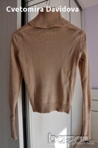 Бежав пуловер с голяма яка Old Navy, снимка 1 - Блузи с дълъг ръкав и пуловери - 17206981