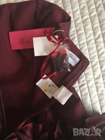 НОВА MORI LEE абитуриентска бална официална рокля тъмно червена S, снимка 4 - Рокли - 24383055