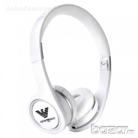 нови бели слушалки Emporio Armani оригинал, снимка 2 - Слушалки и портативни колонки - 15884618