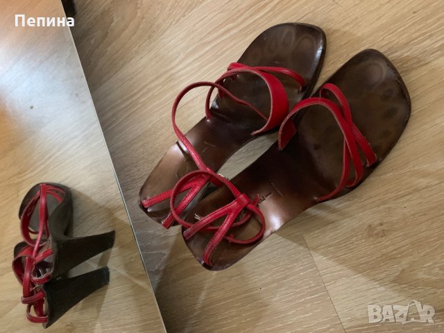 CASADEI - Червени сандали, снимка 2 - Сандали - 25457232