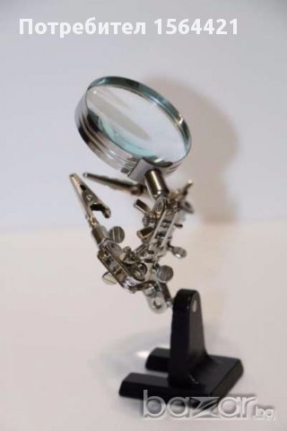 професионална стъклена лупа "Помощна ръка", 3х, 60 мм, немска, внос от Германия, снимка 2 - Други инструменти - 16690483