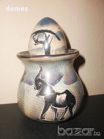 Декоративно яйце с поставка , изработено от сапунен камък, снимка 4 - Декорация за дома - 17622317