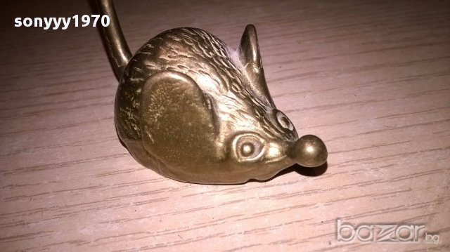 *Мини ретро колекция-мишле-масив/месинг-8х3х3см-внос швеицария, снимка 2 - Антикварни и старинни предмети - 17307504