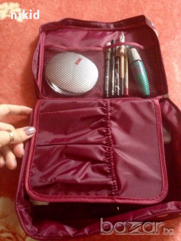  пътна чанта органайзер за пътуване козметичка за козметика няколко разделения компак, снимка 5 - Чанти - 17436937