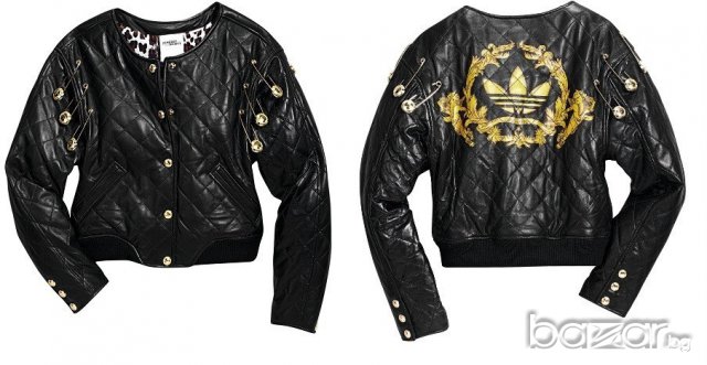 ADIDAS JEREMY SCOTT RIHANNA QUILTED LEATHER JACKET Дамско Кожено Яке size S и L, снимка 3 - Якета - 6552745