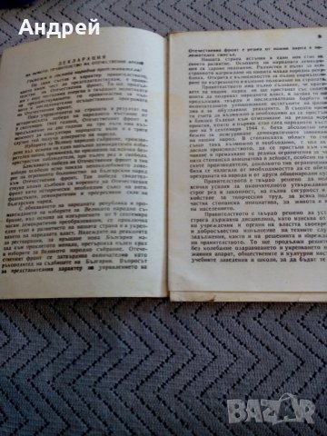 Четиво Декларация на правителството на ОФ,Г.Димитров, снимка 2 - Други - 23983276