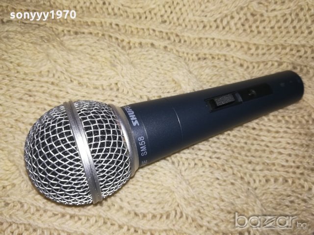 shure 58-profi microphone-жичен микрофон-внос швеицария, снимка 1