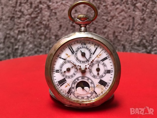 Джобен часовник Triple date с лунна фаза , снимка 1 - Други - 9993086