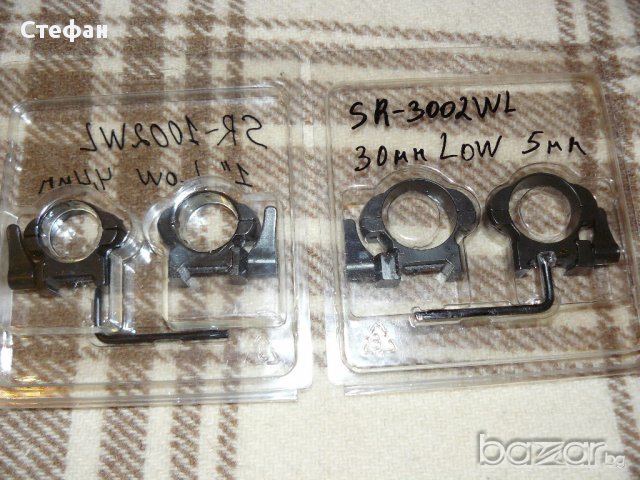 Бърз стоманен монтаж оптика, бързомер 1" (25,4мм) и 30мм