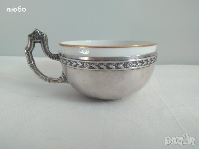 Сребърна Чаша за Кафе Проба Сребро 916 50-те години на миналия век, снимка 1 - Антикварни и старинни предмети - 23900013