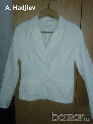 Бяло дамско сако, снимка 1 - Сака - 19340165