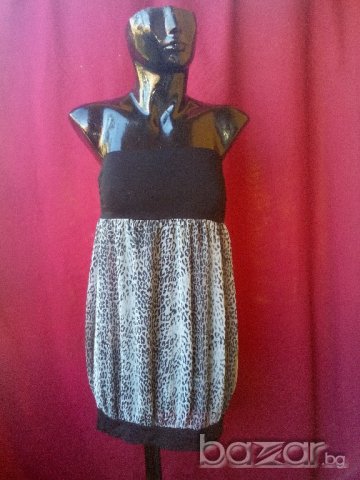 Черно - бяла туника бюстие шифон и трико S, снимка 1