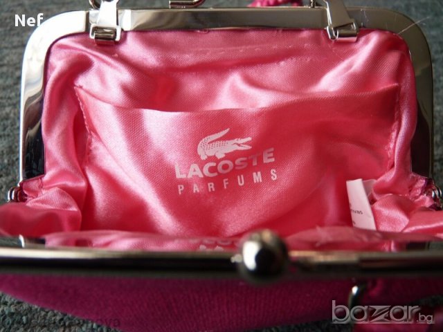 Нова чанта, портмоне Lacoste Touch of pink, оригинал, снимка 7 - Чанти - 11335184