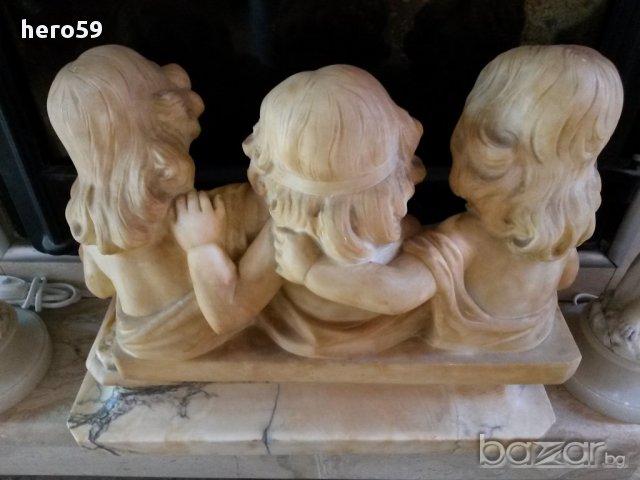 Авторска Мраморна Фигура-уникат 19в.Adolpho Cipriani (Italian, 1880-1930), , снимка 10 - Антикварни и старинни предмети - 16325680