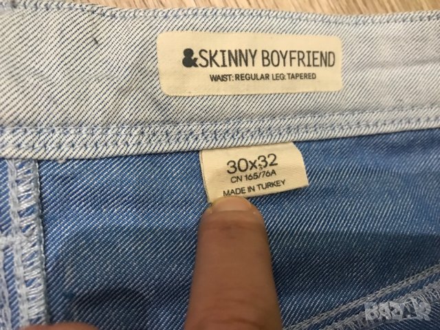 Н&М нови дънки Boyfriend 30 размер, снимка 4 - Дънки - 25122915