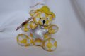 Детска плюшена играчка  жълто мече с жълта шапка и сребриста звезда-038, снимка 1 - Плюшени играчки - 13397930