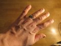 Стар Мъжки Сребърен пръстен - величествени змий моторджийски, мото аксесоари, мото екипировка, снимка 7