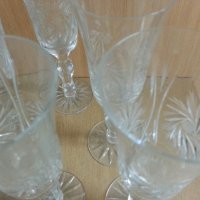  кристални чаши , снимка 7 - Антикварни и старинни предмети - 22297268