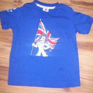 сини детски тениски с лъвче на адидас-размер-98-104 , снимка 5 - Детски тениски и потници - 7485826