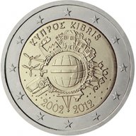 2 Евро монети (възпоменателни) емитирани 2012г(10-та годишнина от въвеждането на еврото), снимка 4 - Нумизматика и бонистика - 16027773