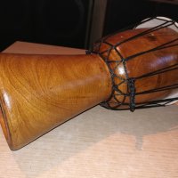 дървена тарамбука с оплетка-внос швеицария-30х17см, снимка 1 - Ударни инструменти - 20249922