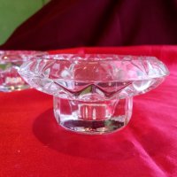 Комплект Свещници от Кристално Стъкло, снимка 2 - Антикварни и старинни предмети - 24894190