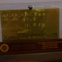 Подаръци или сувенири 50 евро златни банкноти със сертфикат, снимка 8 - Подаръци за юбилей - 7922178