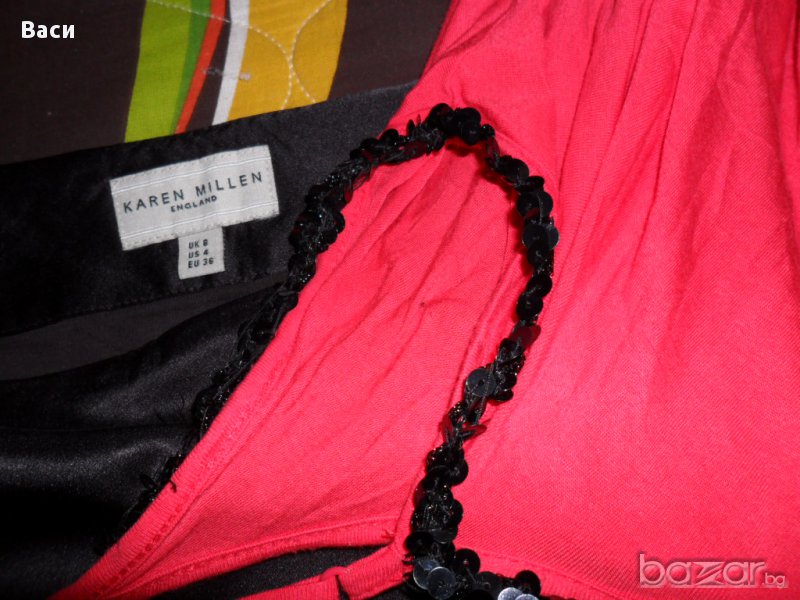 сет 100 % Karen Millen оригинална пола с камъни 100 % silk + топ Karen Millen, снимка 1