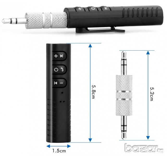 ANBES мини Bluetooth приемник/аудио трансмитер 3.5 мм жак 9 лв., снимка 1
