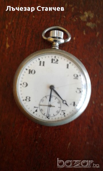 Джобен сребърен швейцарски часовник Argentan, снимка 1