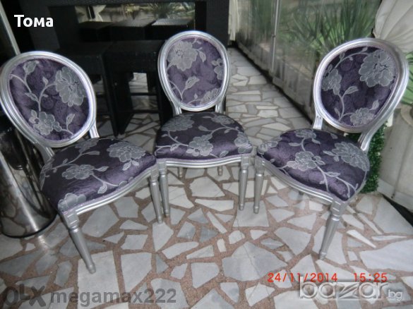 4броя Ретро стол барок уникален нов, снимка 1