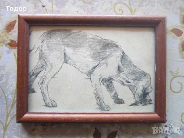 Стара картина офорт, снимка 5 - Картини - 26009741