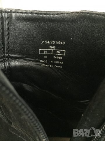 маркови кожени ботуши ZARA Trafaluc Black Suede Boots, снимка 7 - Дамски ботуши - 23800362