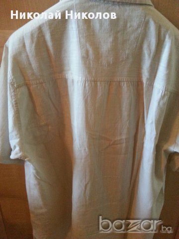 Блуза мъжка с къс ръкав от лен, снимка 3 - Блузи - 14315201