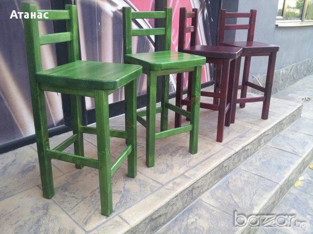 Бар столове с облегалка, снимка 4 - Столове - 14758258