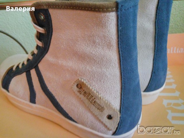 Високи кожени кецове Galliano, снимка 4 - Кецове - 18055290