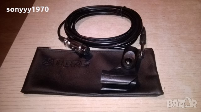 shure-кожен калъф+кабел с жак и букса+държач за микрофон, снимка 7 - Микрофони - 24670325